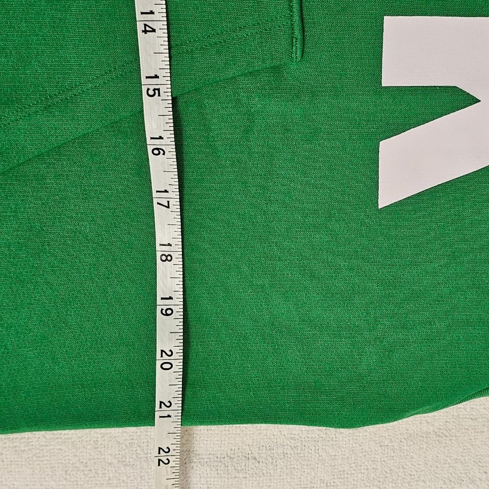 Victoria’s Secret PINK fleece cropped cinched campus hoodie size Medium  Green - Picture 6 of 12